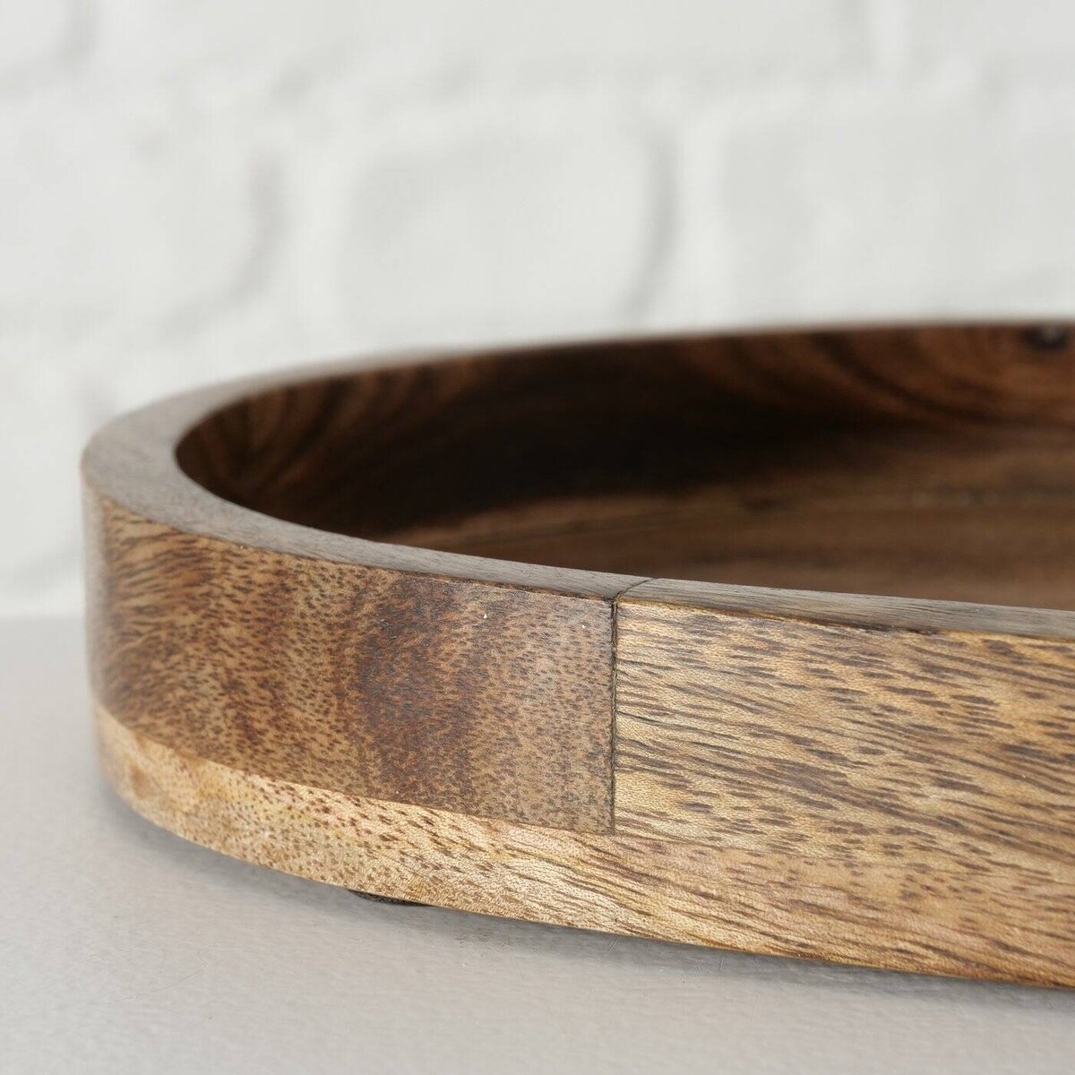 Tace dekoracyjne OVOLIO z drewna mango, 2 sztuki