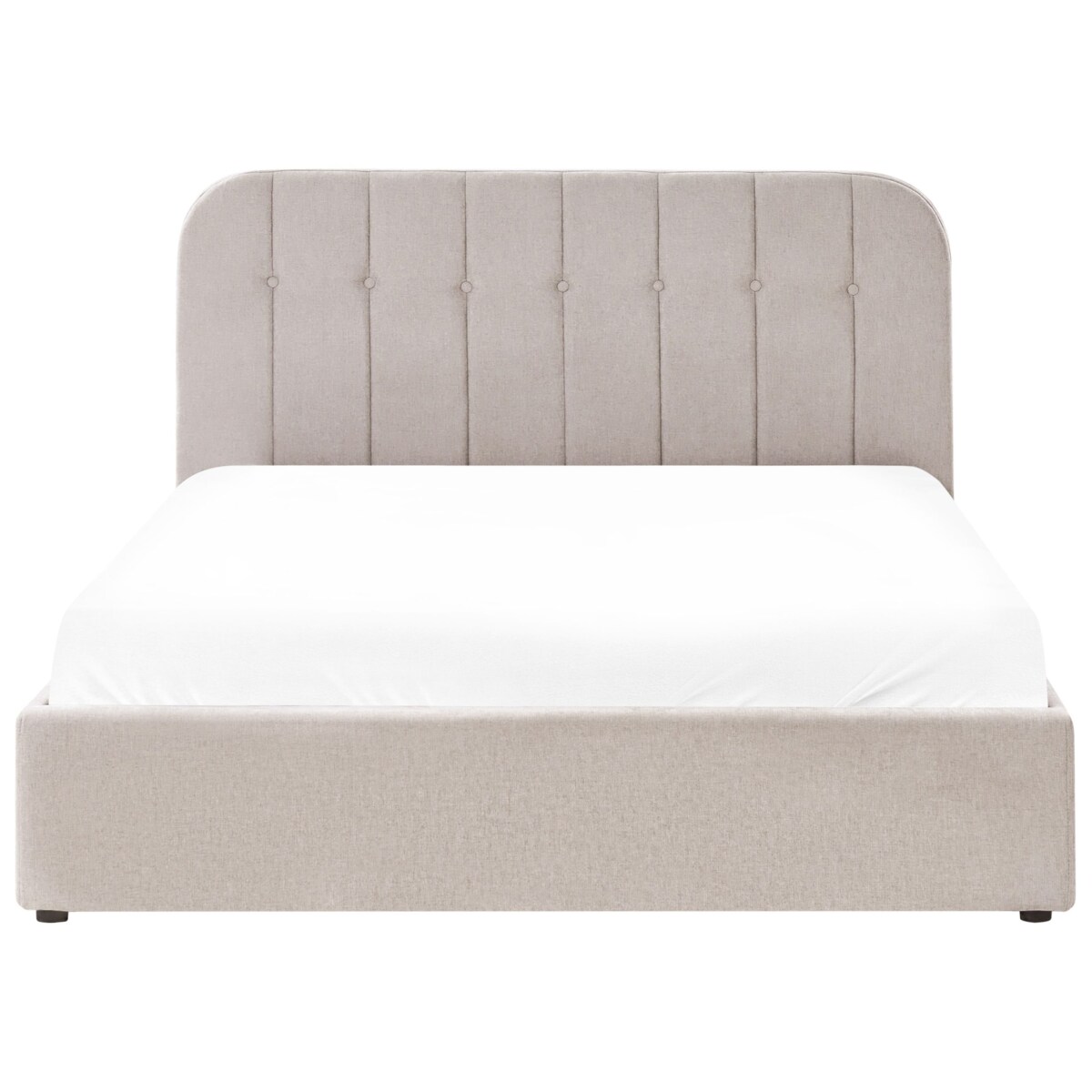 Łóżko z pojemnikiem CHALLANS 160 x 200 cm Beżowoszary