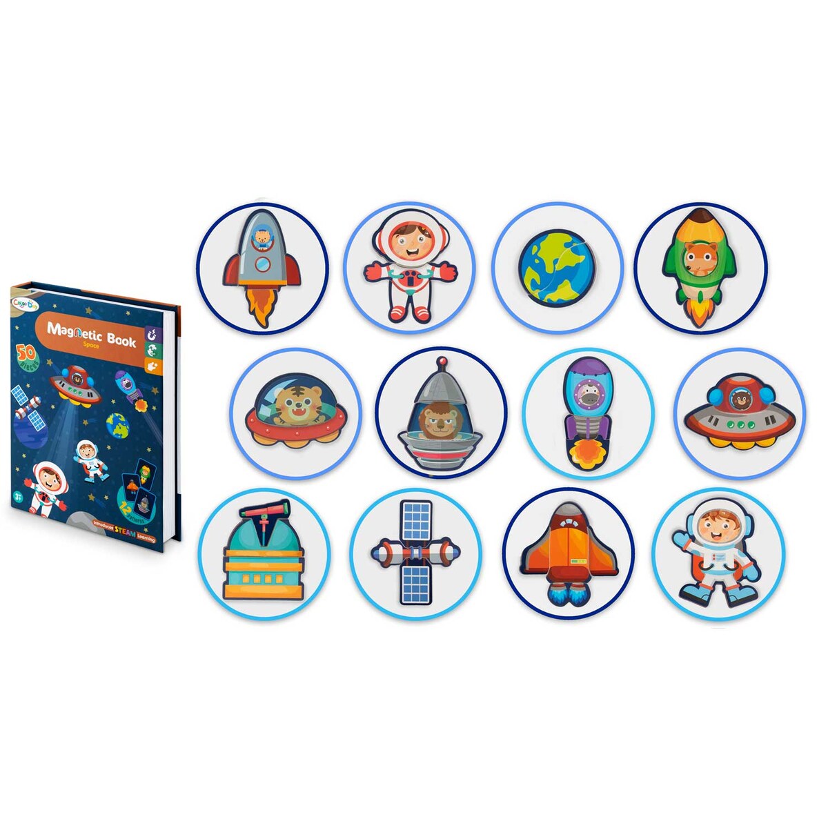 Książka magnetyczna Ricokids RK-770 edukacyjna puzzle układanka kosmos 777001