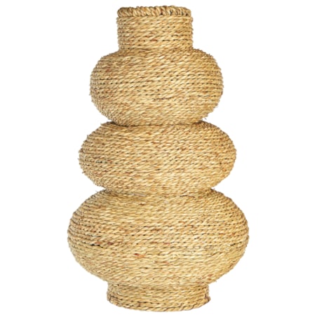 Trawa morska Wazon dekoracyjny 41 cm Beżowy MARANG