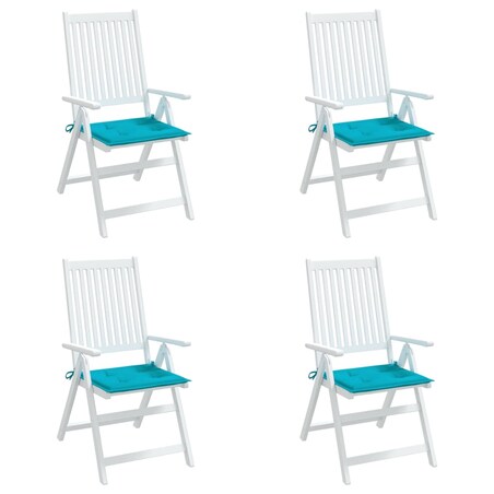 vidaXL Poduszki na krzesła ogrodowe, 4 szt., turkusowe, 50x50x3 cm