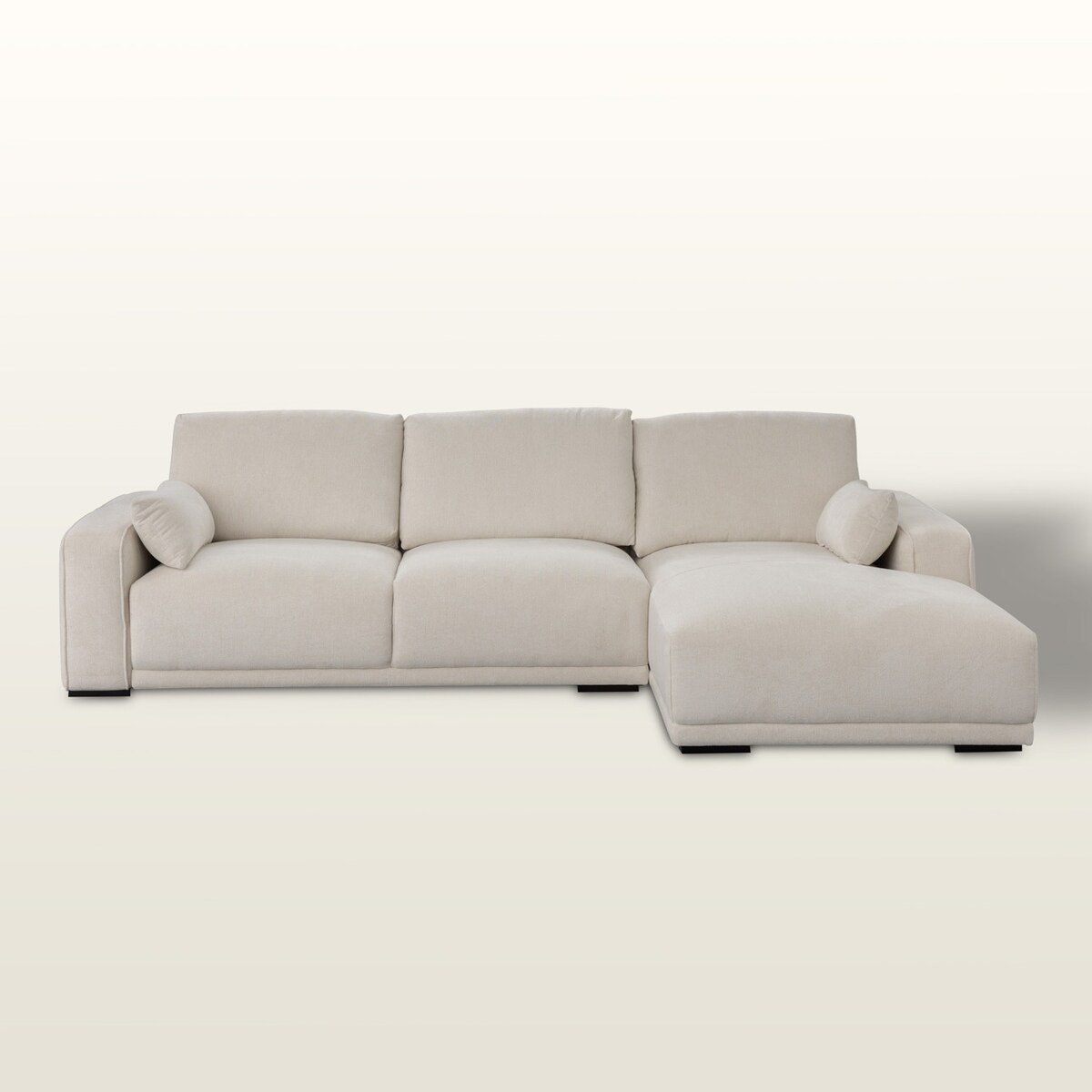 Sofa Silkeborg crème white prawa, 305x105x85 cm