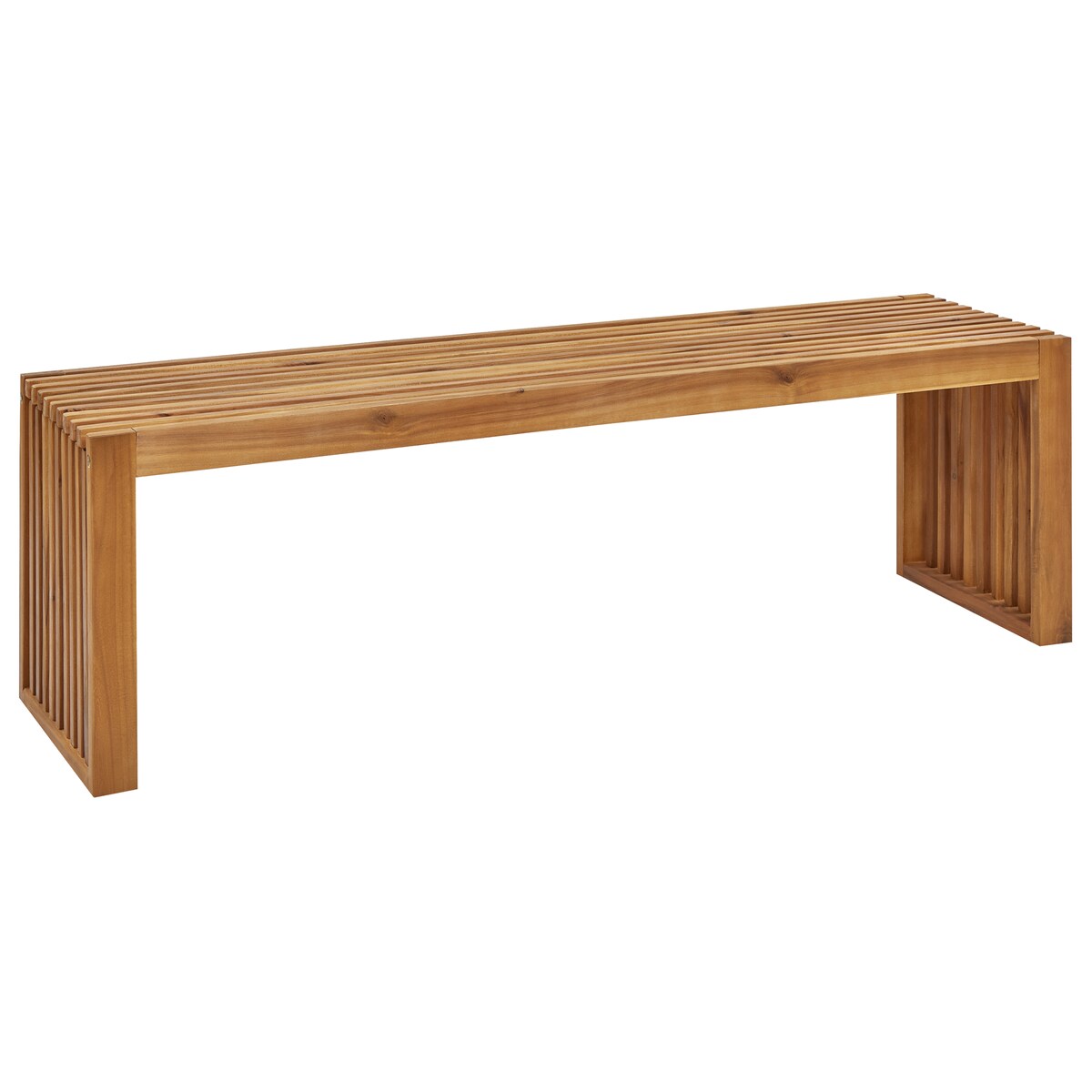 Zestaw 2 ławek ogrodowych SULZANO 150 cm Drewno akacjowe Brązowy
