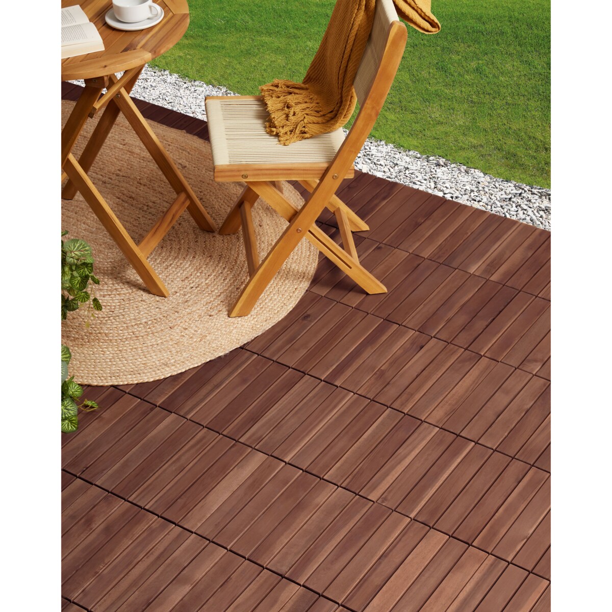 Płytki tarasowe ACCETTURA Certyfikowane drewno akacjowe Brązowy