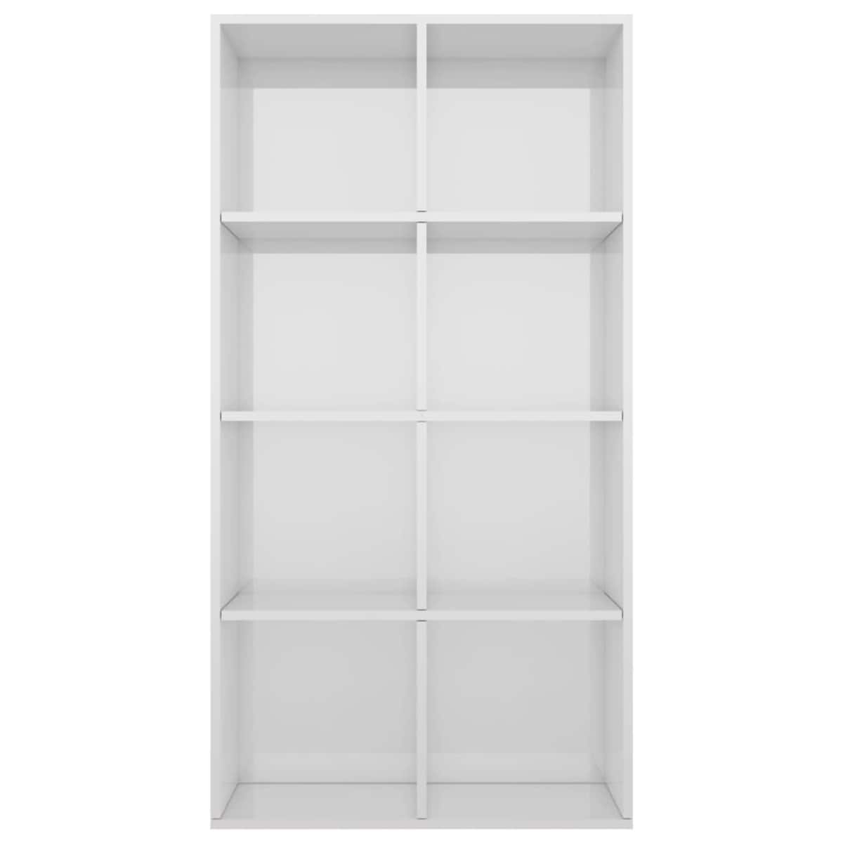 vidaXL Regał na książki/szafka, wysoki połysk, biały, 66x30x130 cm