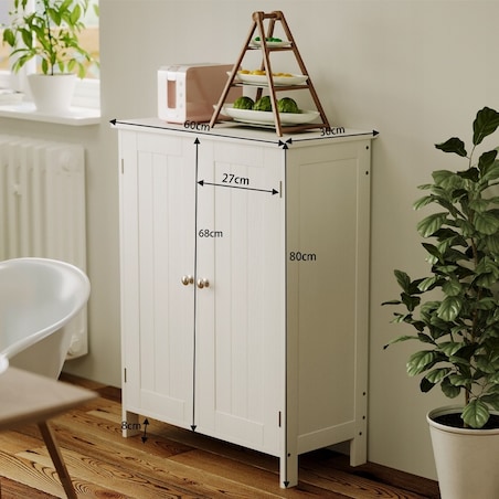 Szafka regał komoda łazienka przedpokój loft 2 drzwi biała wysoka 80 cm