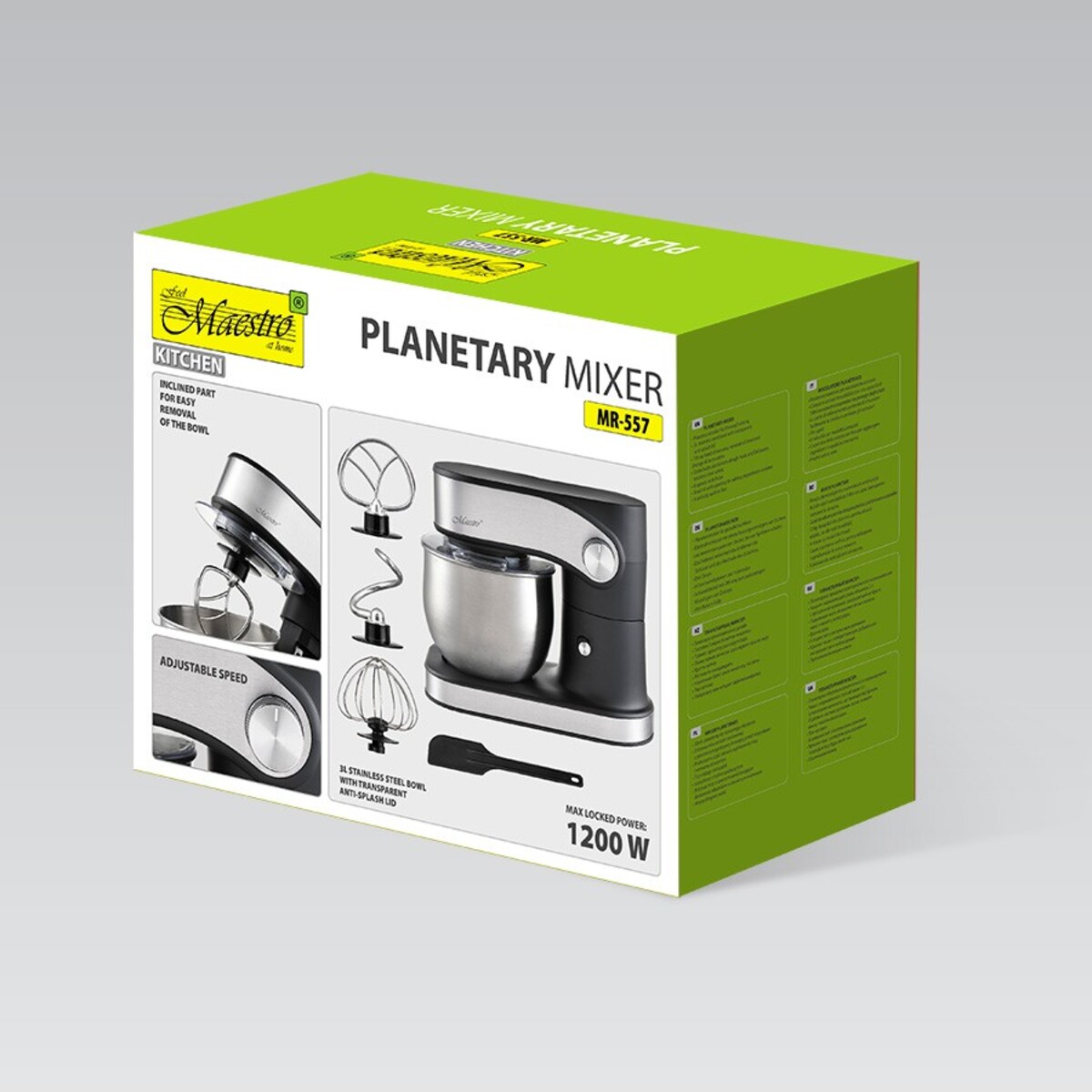 Maestro mikser planetarny z misą 3L 1200W MR557