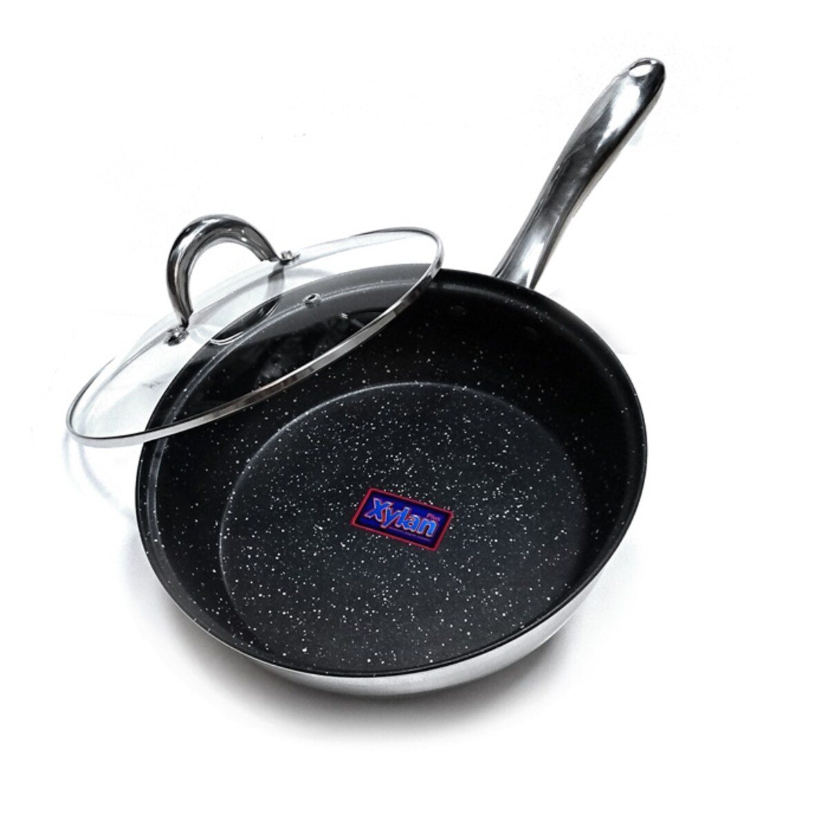 Zestaw garnków stalowych na indukcję 12 ele. garnki komplet KINGHOFF Silver