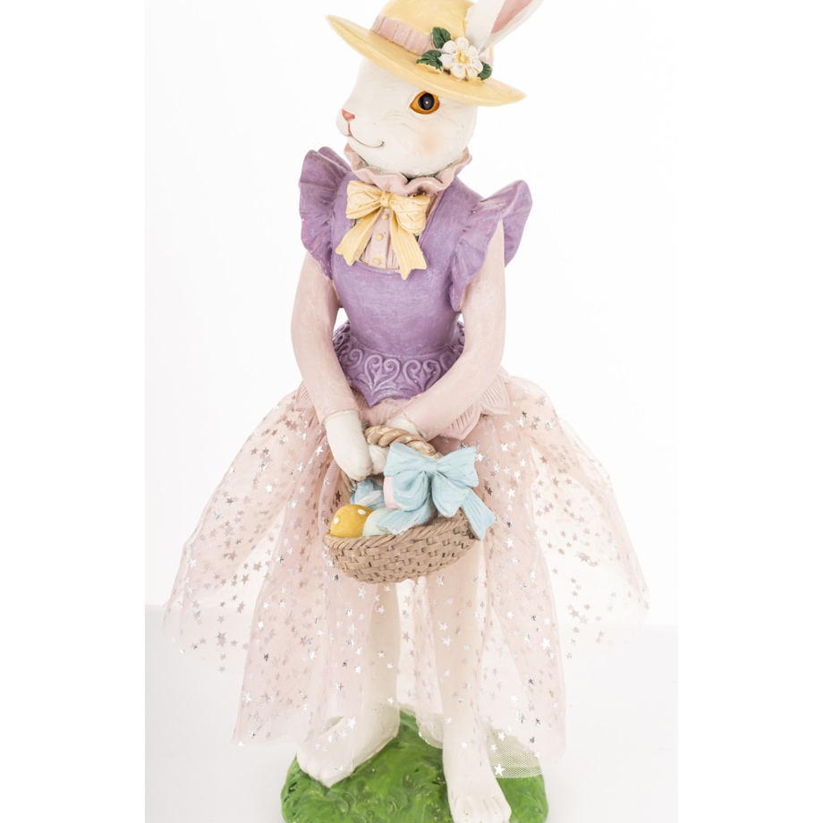 Dekoracja - króliczka w tiulowej spódniczce 36x17x16 cm