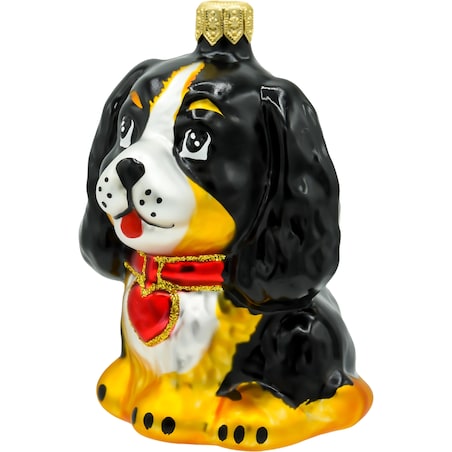 Bombka choinkowa - Berneńczyk z czerwoną kokardką