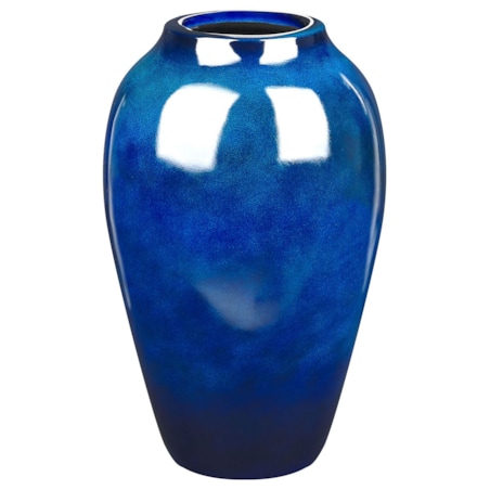 Wazon na kwiaty OCANA Ceramika 37 cm Ciemnoniebieski