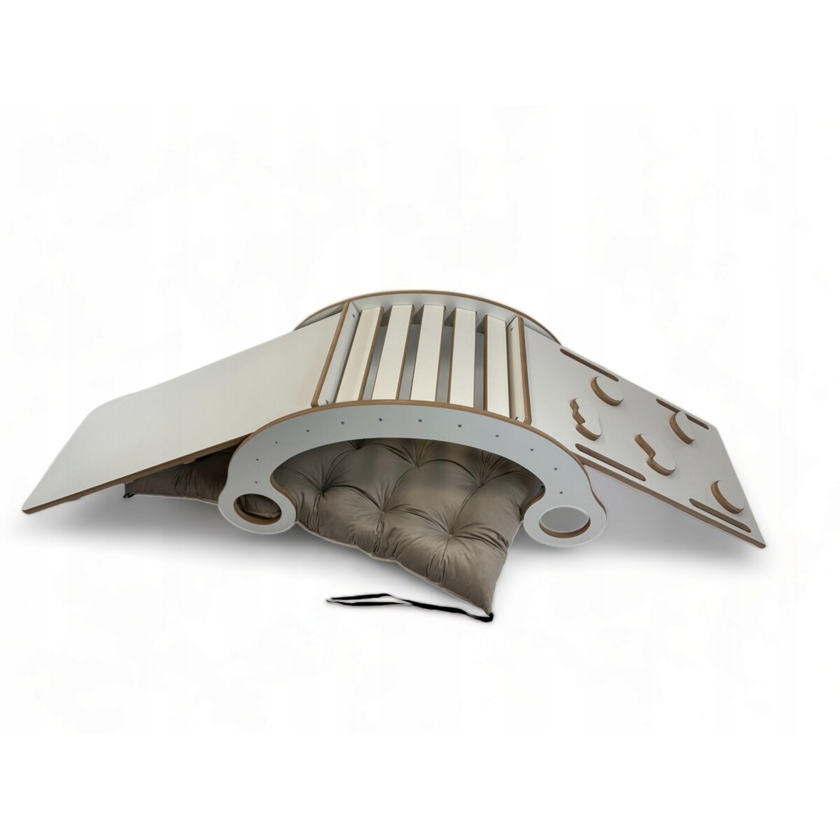 Deska do balansowania + Poduszka Beż + Ścianka + Zjeżdżalnia/Drabinka CE