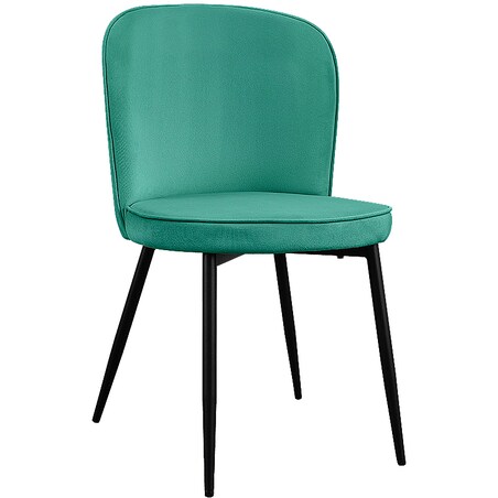 Krzesło tapicerowane do salonu jadalni welurowe wygodne zielone