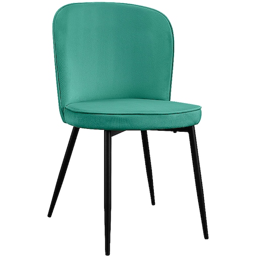 Krzesło tapicerowane do salonu jadalni welurowe wygodne zielone