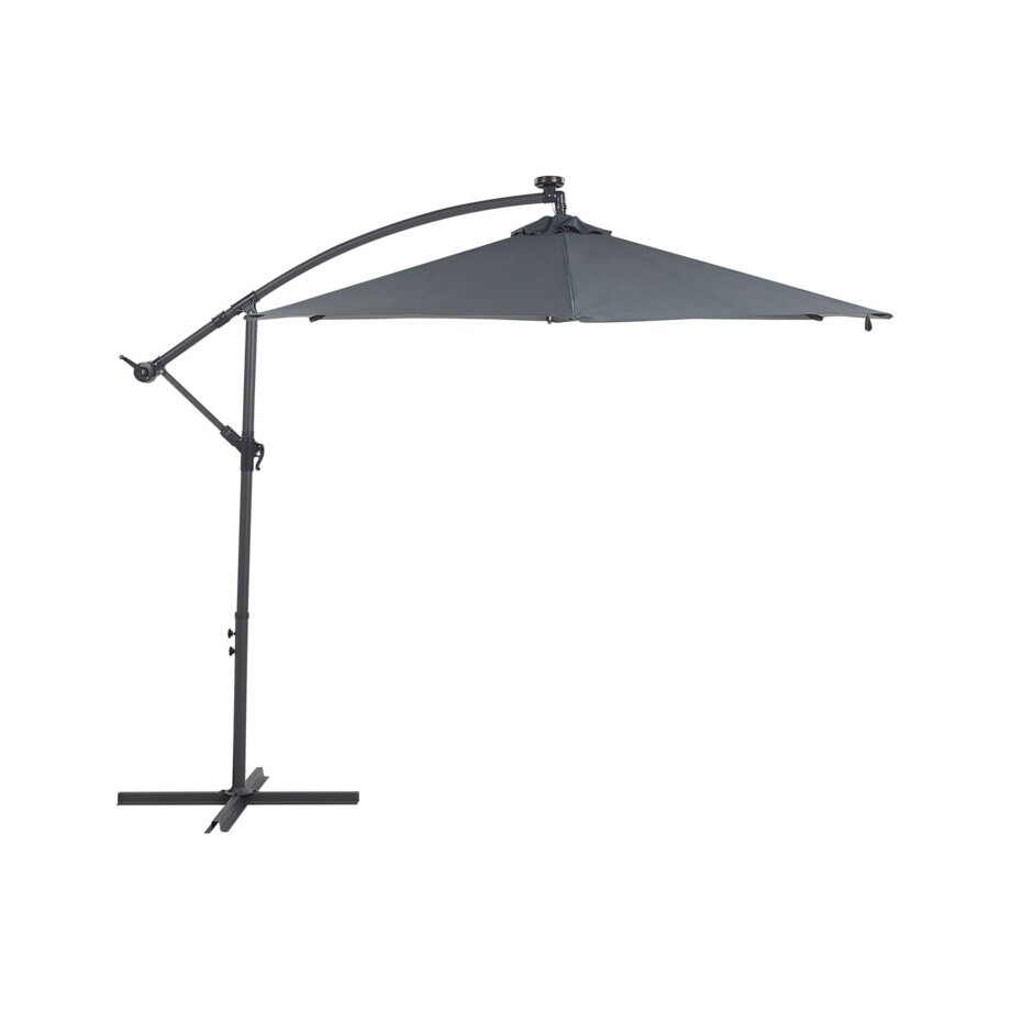 Parasol ogrodowy LED ⌀ 285 cm szary CORVAL