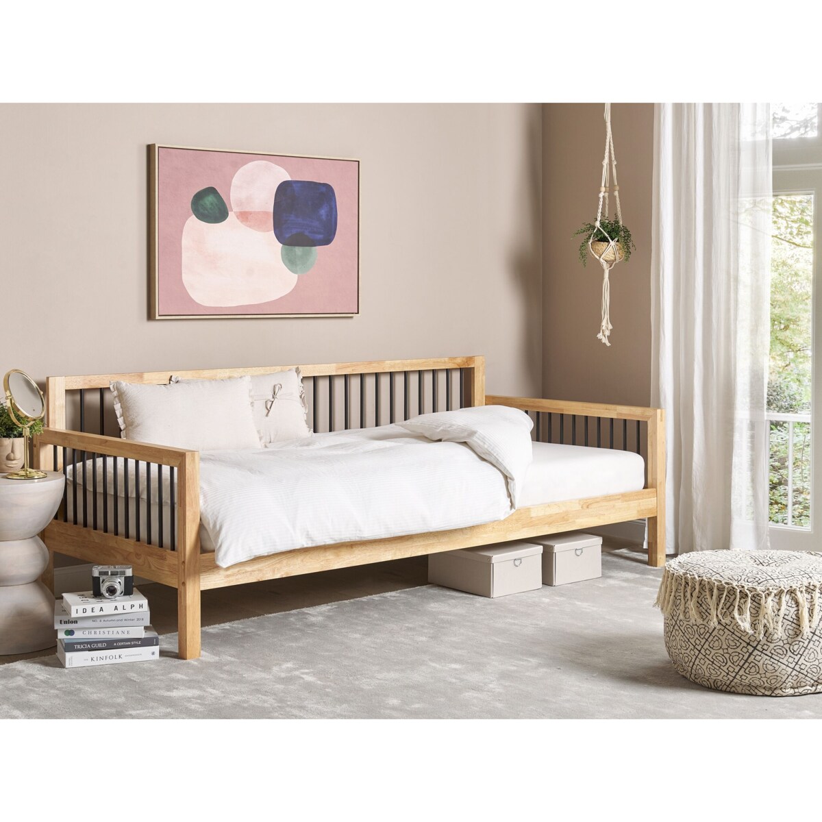Łóżko dzienne Drewno TRICOT 90 x 200 cm Jasnobrązowy