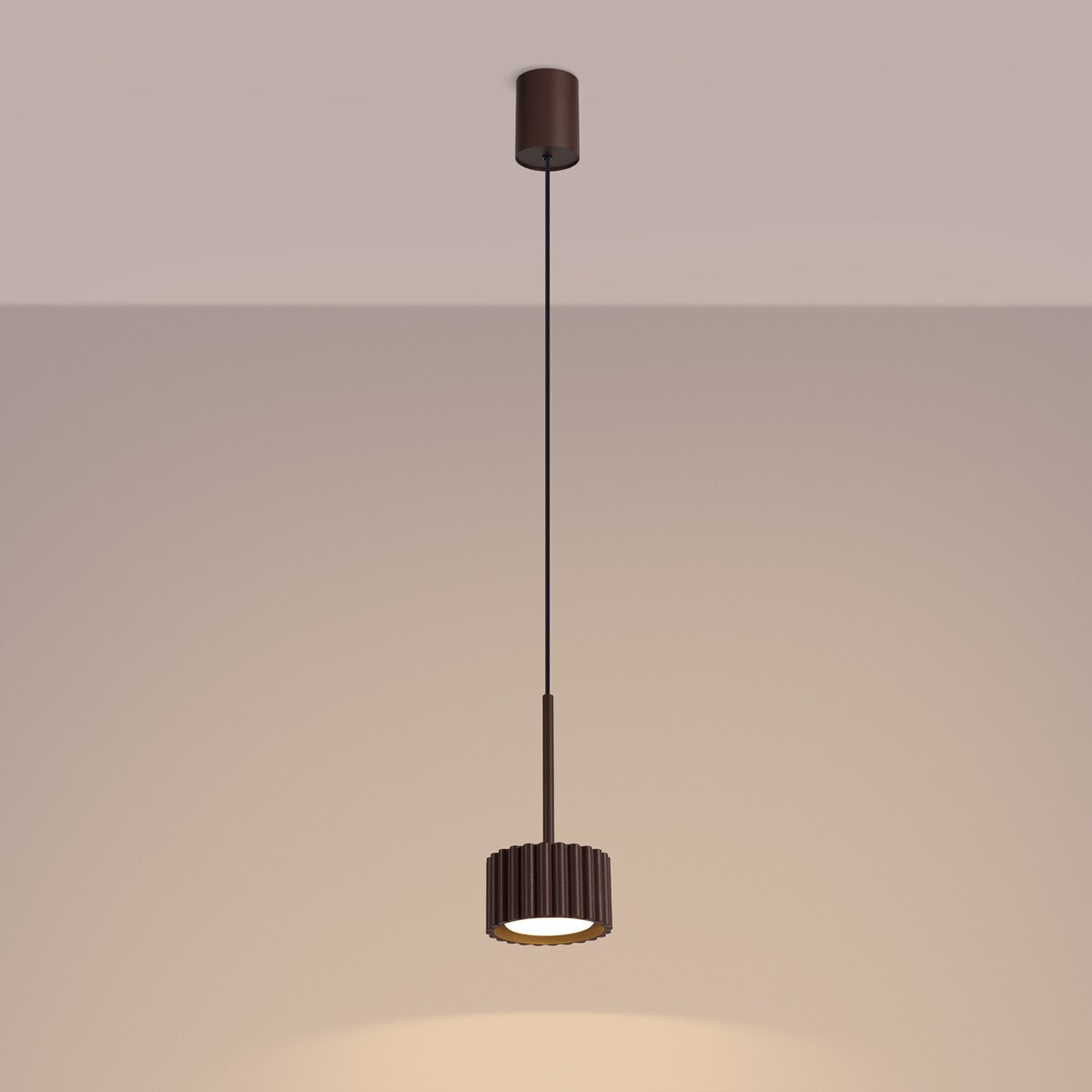 Lampa wisząca AURA 1 brązowa Gx53