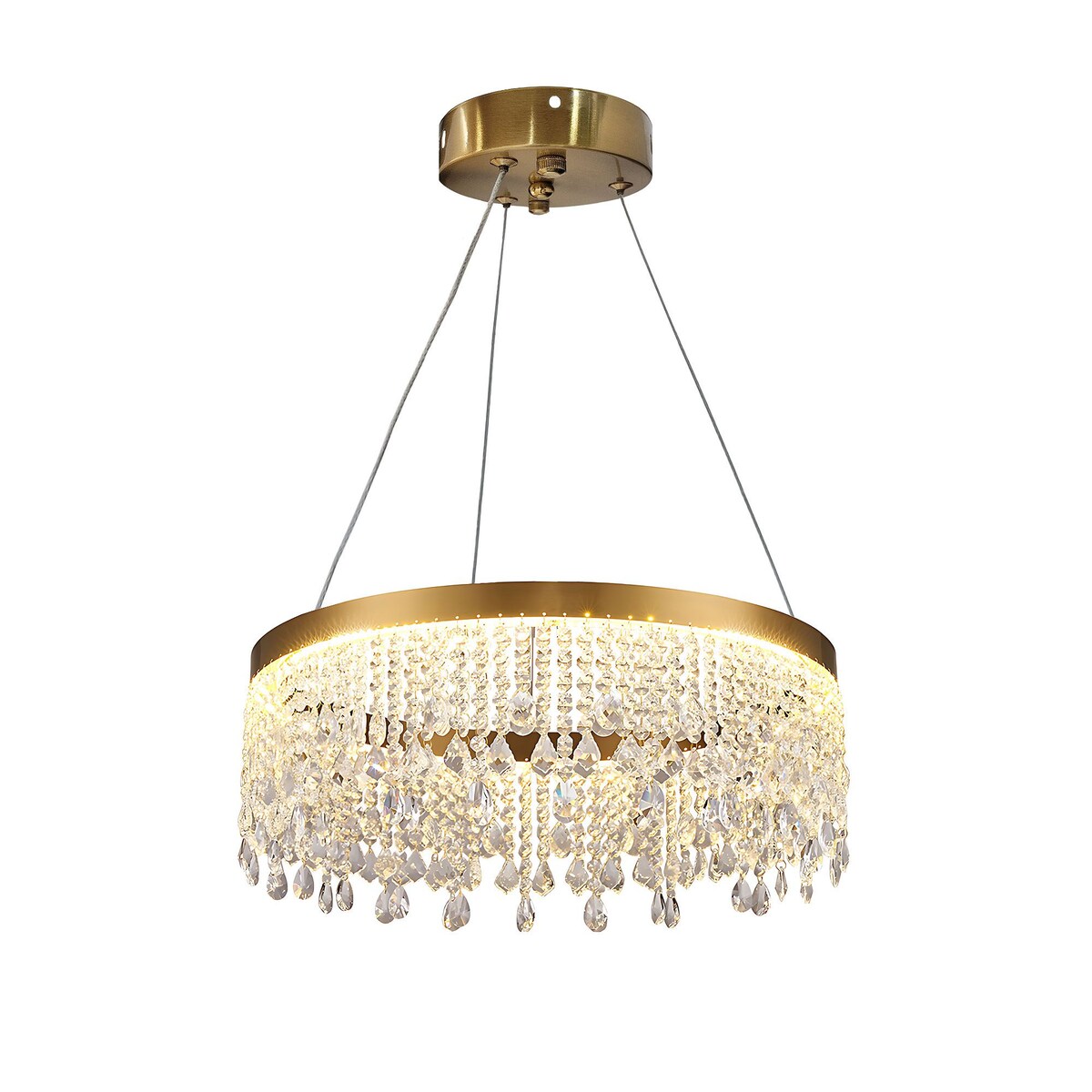 Lampa Sufitowa Wisząca App1730-1Cp 40Cm Led Złoty, Aluminium