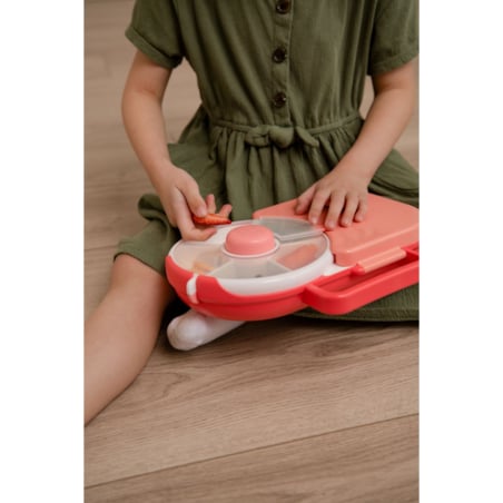 GOBE 2IN1 LUNCHBOX & SNACK SPINNER śniadaniówka dla dzieci, Watermelon Pink