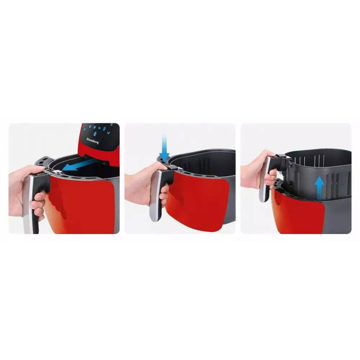 Frytownica beztłuszczowa czerwona 7.7L 1800W frytkownica KLAUSBERG Air Fryer