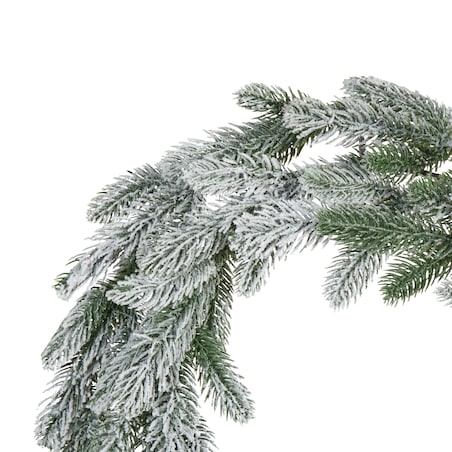 Ośnieżony wieniec świąteczny LED ALBINI Zielony 45 cm