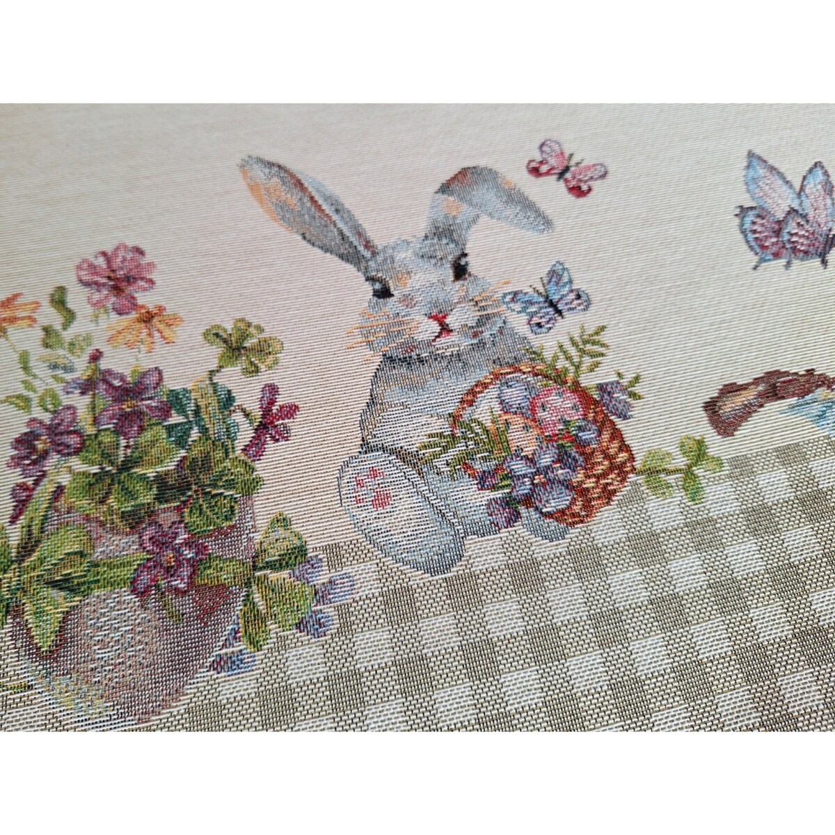 Obrus Wielkanocny 140X240 Cm Na Stół Ozdobny Dekoracyjny Zajączki