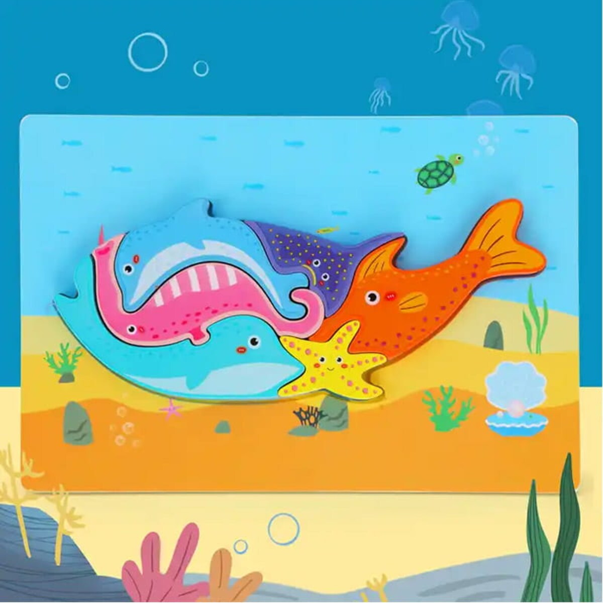 Puzzle drewniane - Delfin