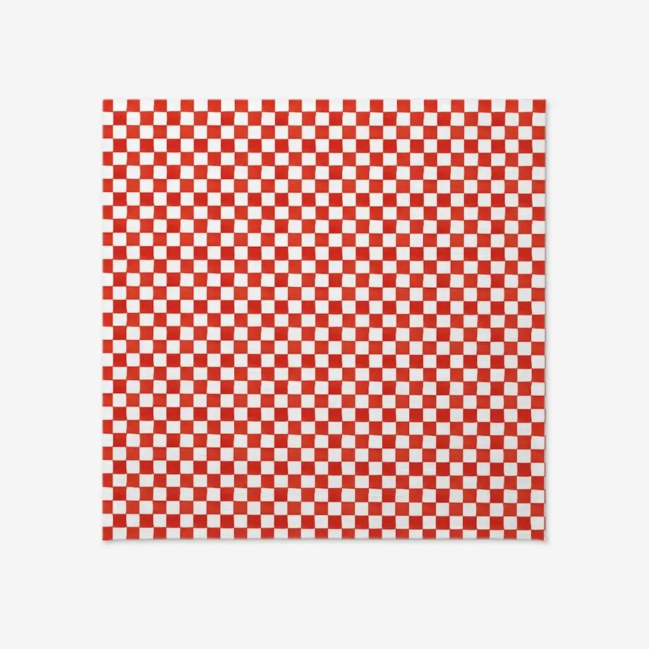Obrus świąteczny - czerwona krata - 100x100
