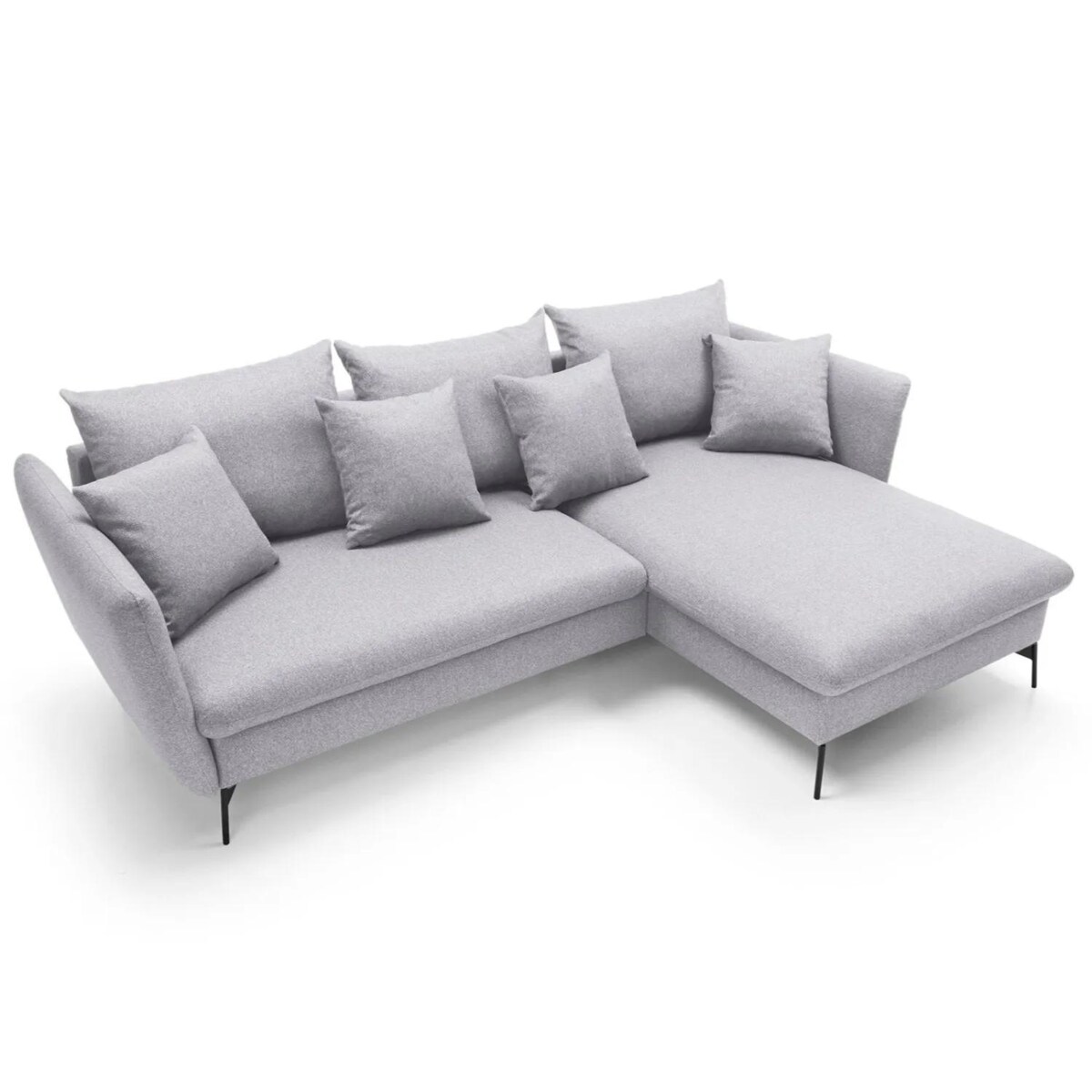 Narożnik z funkcją spania LINDA szary prawy/lewy