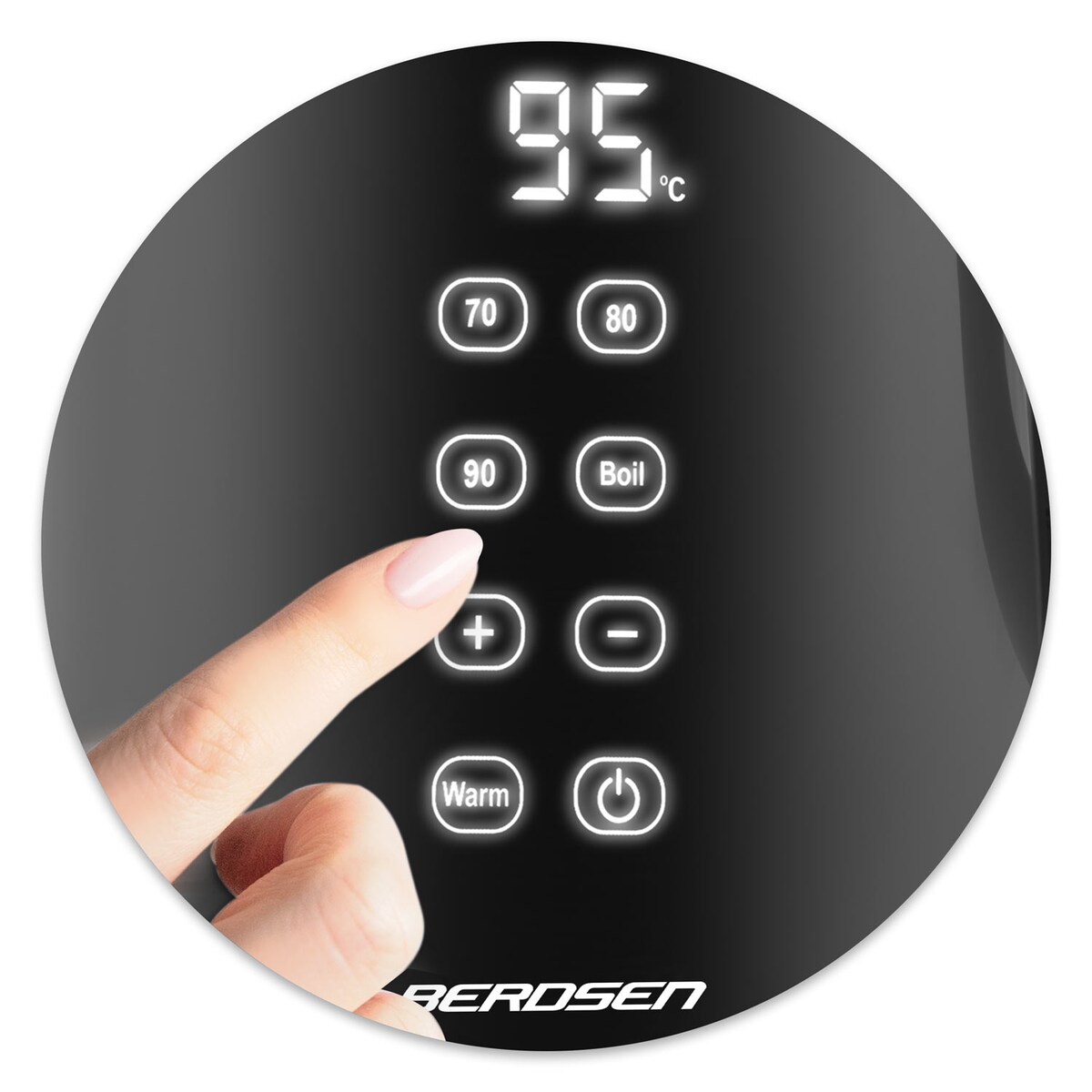 Czajnik elektryczny 2200 W panel dotykowy 1,7l Berdsen