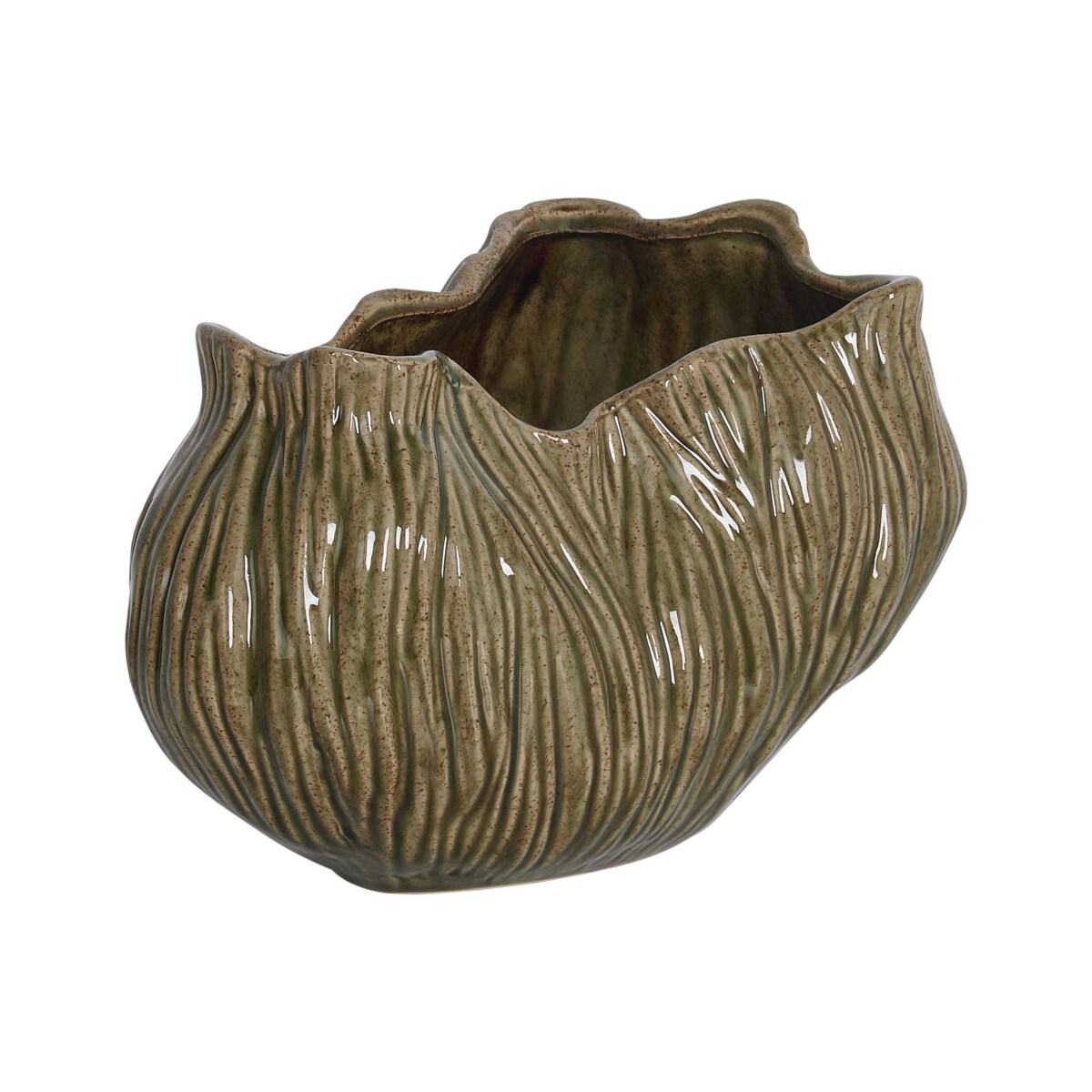 Kamionka Wazon na kwiaty 20 cm Zielony WATERLILIES