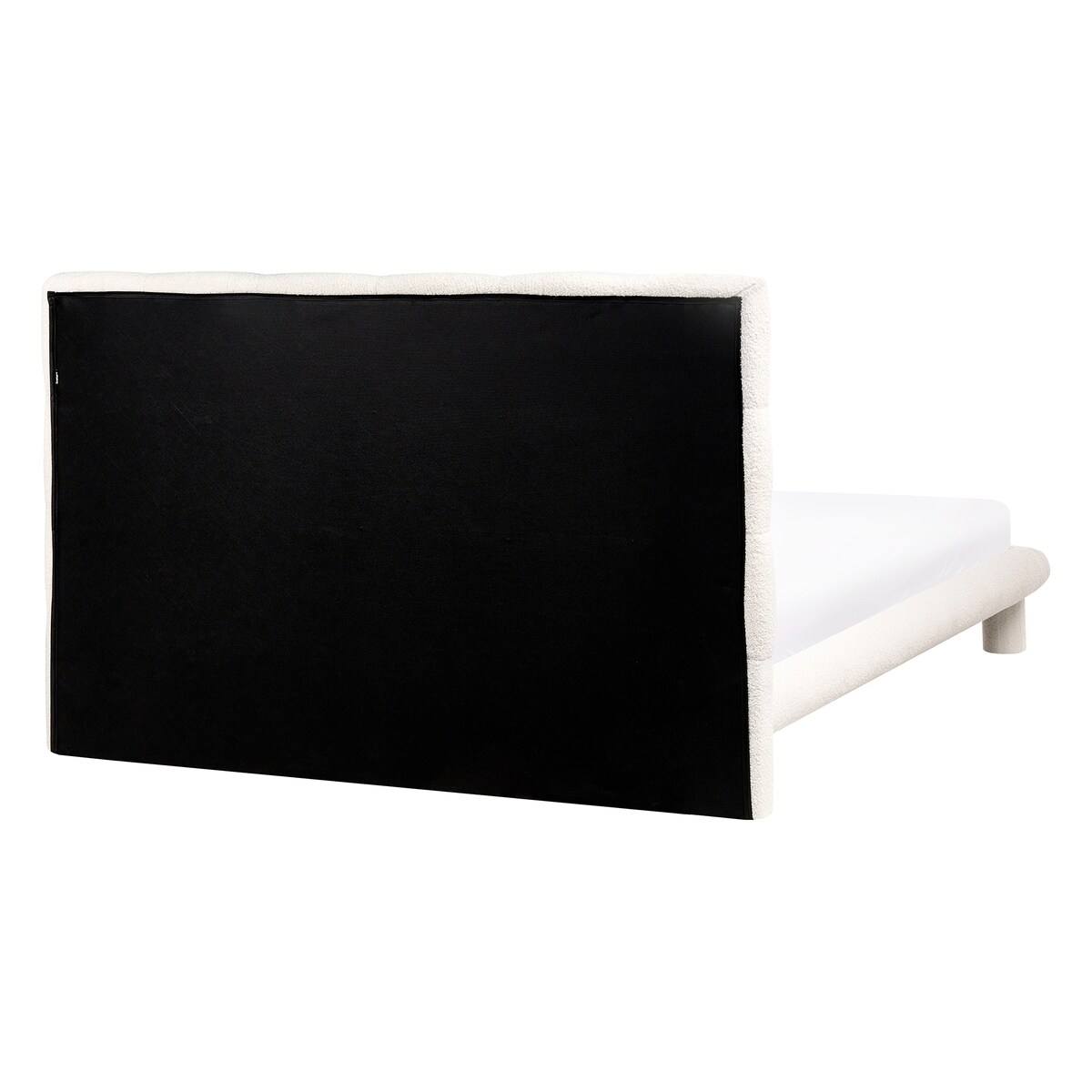 Łóżko Boucle CRESSAT 140 x 200 cm Złamana biel