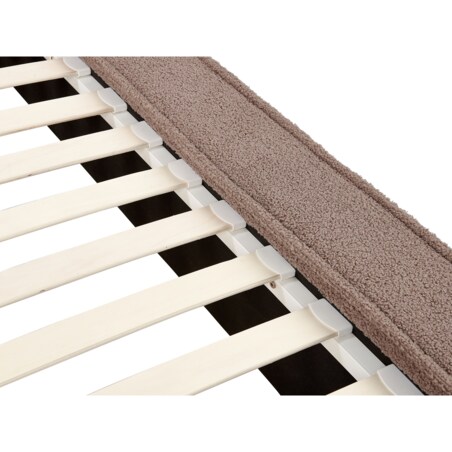 Łóżko boucle 160 x 200 cm brązowe LINARDS