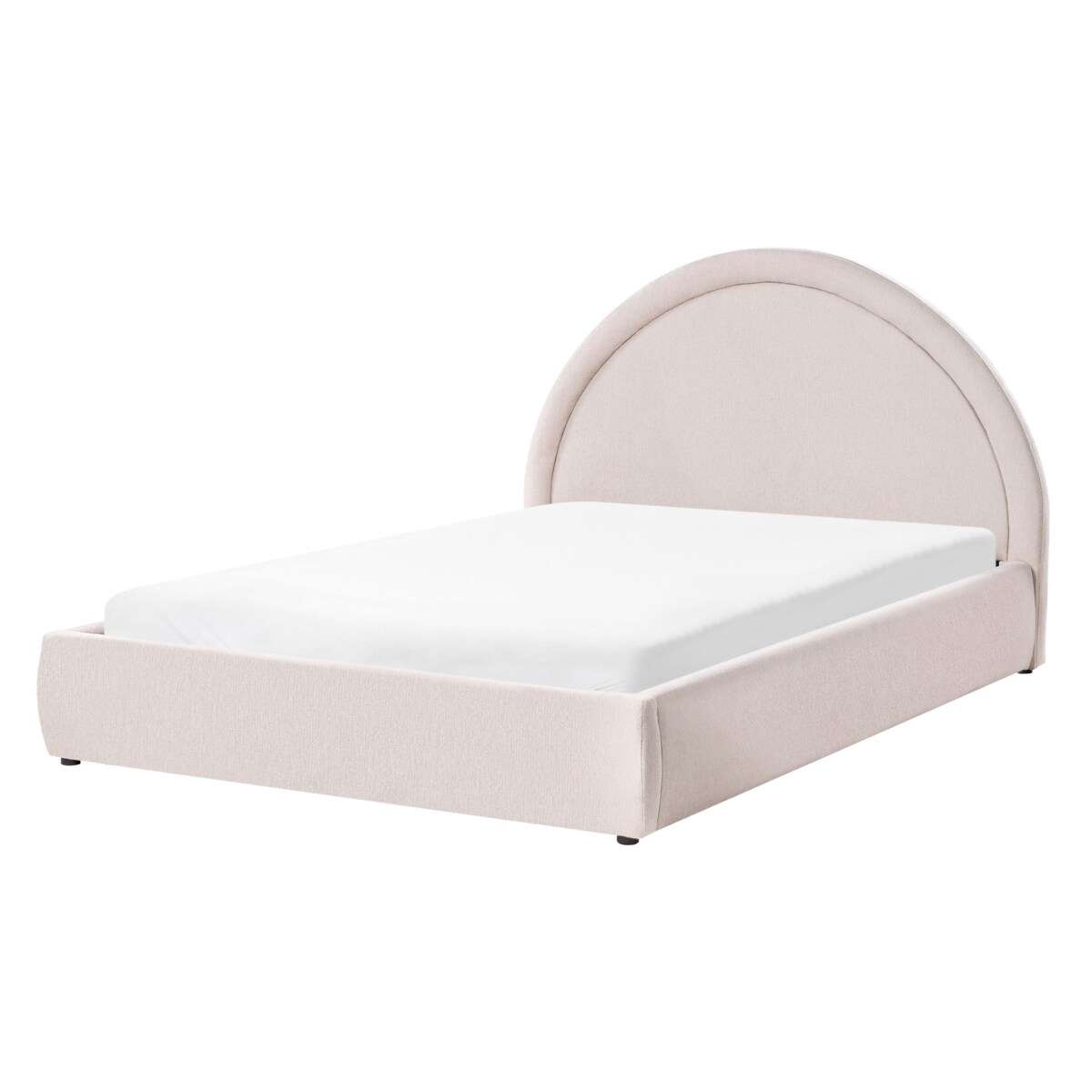 Łóżko z pojemnikiem MOUZON 140 x 200 cm Jasnobeżowy