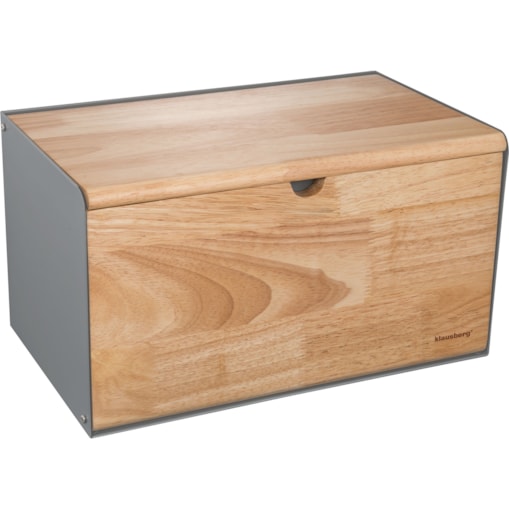 Chlebak stalowo-drewniany pojemnik na chleb pieczywo szary KLAUSBERG