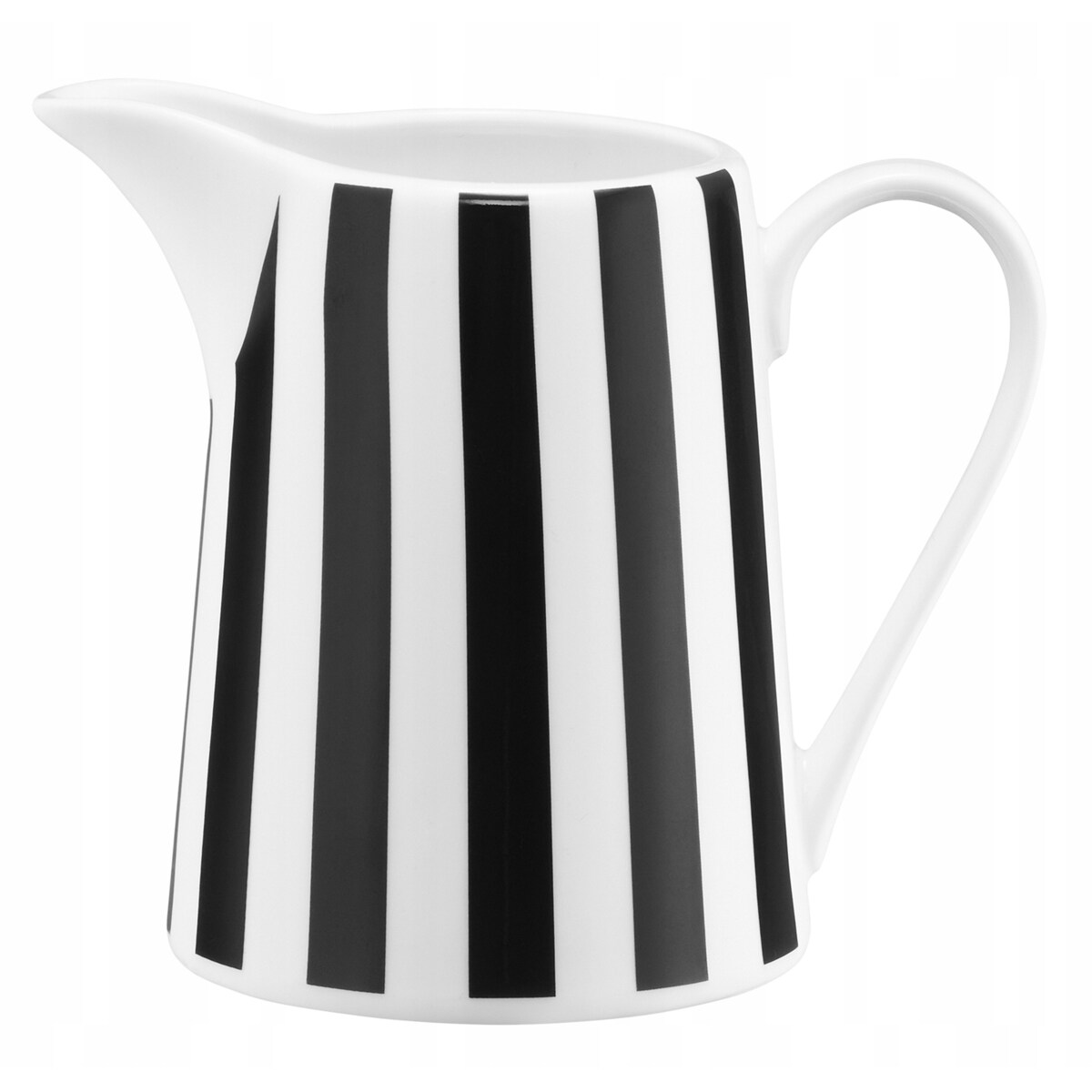 ELEGANCKI MLECZNIK POJEMNIK 300ml w pasy biało czarne na mleko sosy