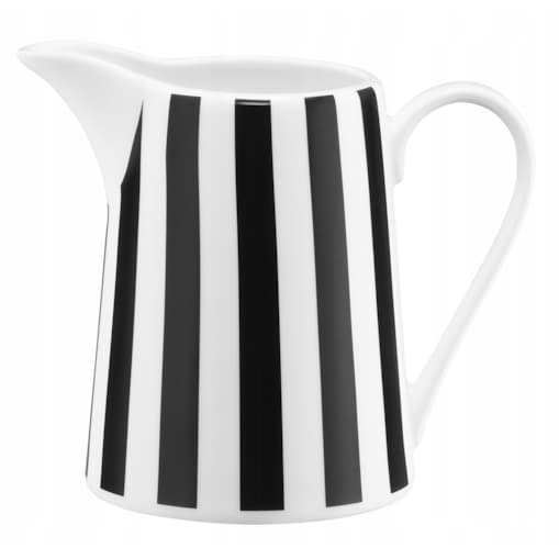 ELEGANCKI MLECZNIK POJEMNIK 300ml w pasy biało czarne na mleko sosy