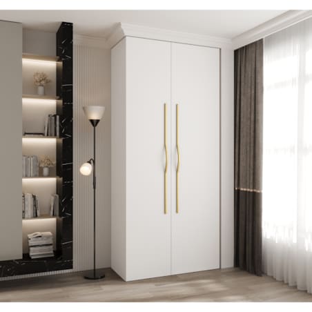 Szafa dwudrzwiowa Como 2 110 gł.40 biały+złoty