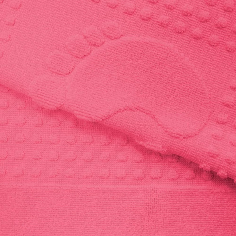 Dywanik łazienkowy 50x70 Stopki, 100% bawełna, kolor fuksja