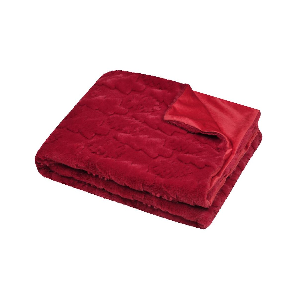 Koc pluszowy HOHOHO, ze świątecznym wzorem, 130 × 160 cm