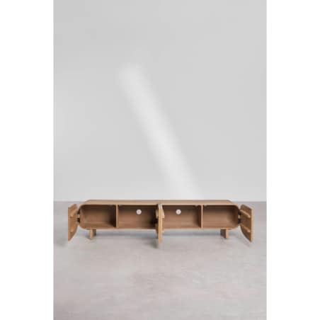 Komoda RTV 220x40 cm z drewna mango Agathe, naturalna