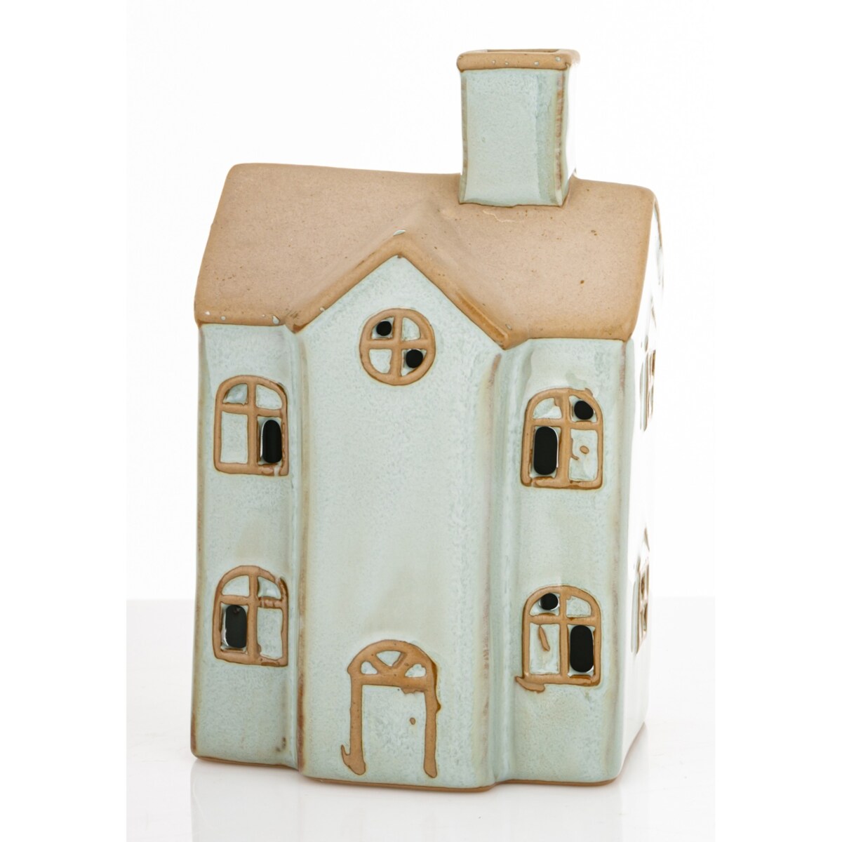 Domek ceramiczny 15x9,5x7,5 cm HANCER-2 z wysokim kominem