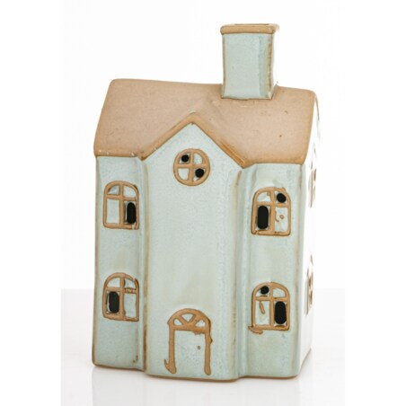 Domek ceramiczny 15x9,5x7,5 cm HANCER-2 z wysokim kominem