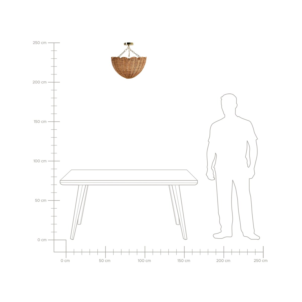 Lampa wisząca MANDEKAL Rattan Naturalny