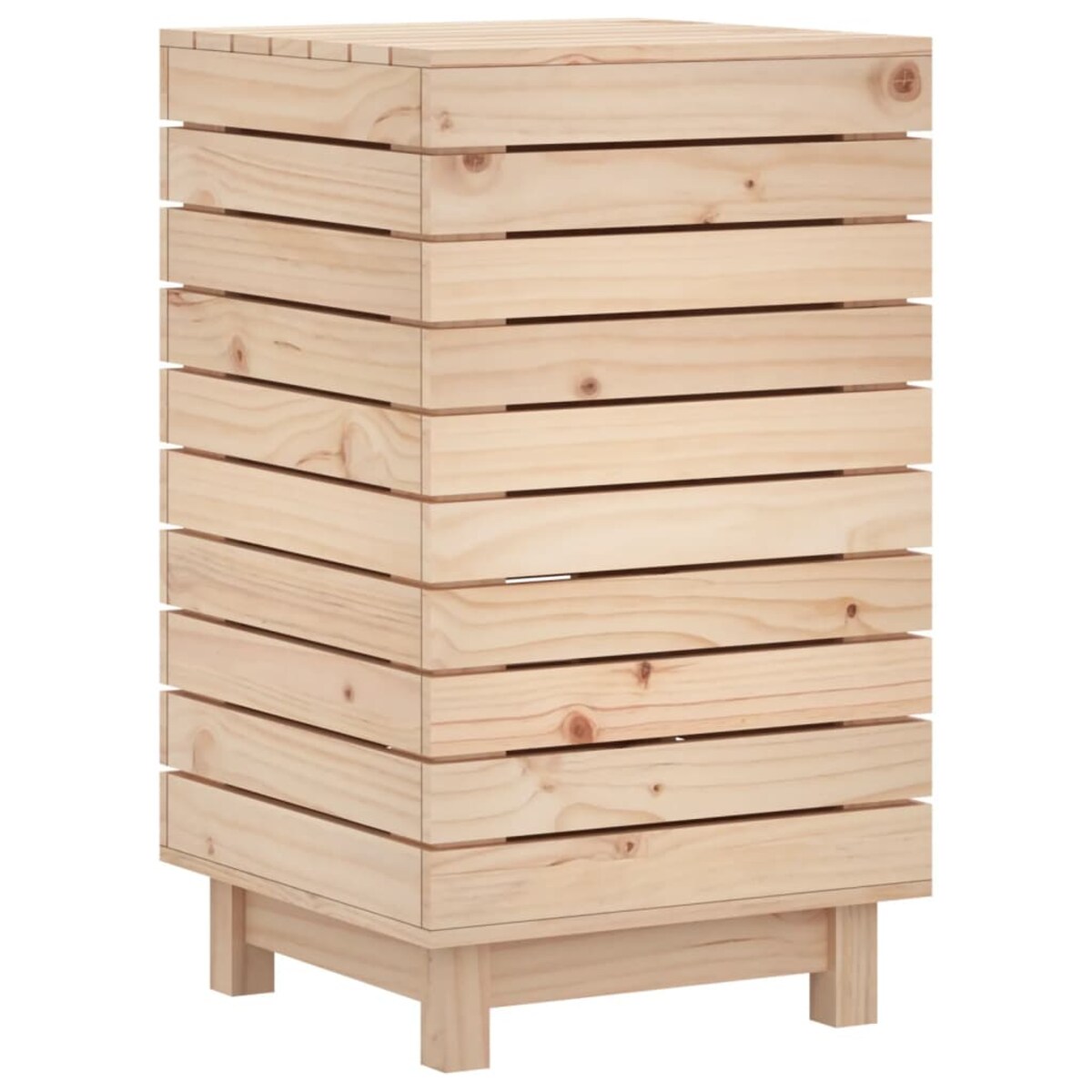 vidaXL Kosz na pranie, 44x44x76 cm, lite drewno sosnowe