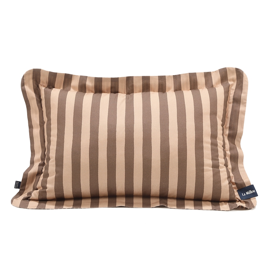 La Millou - Poduszka do spania Bawełna STRIPES BROWN