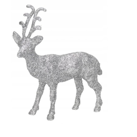 Renifer Z Brokatm Figurka Do Postawienia 13 Cm