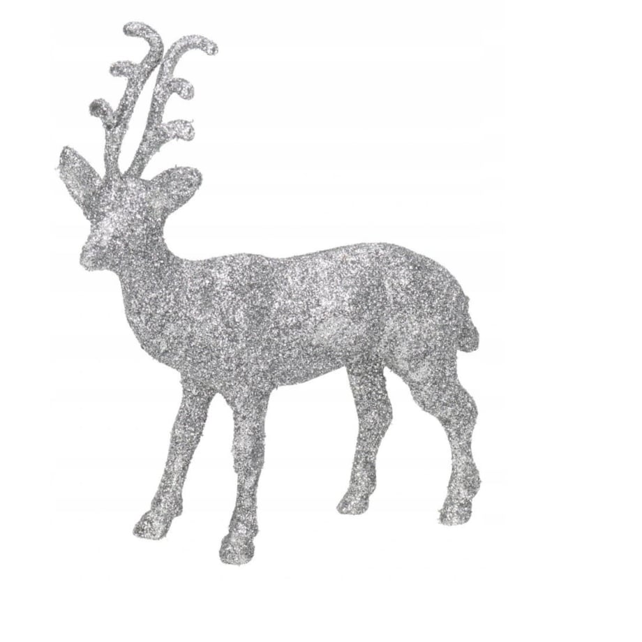 Renifer Z Brokatm Figurka Do Postawienia 13 Cm