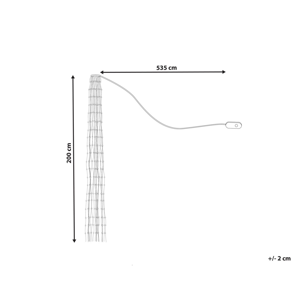 Łańcuch świetlny kolorowy Smart LED 2 m z aplikacją SAARLOQ