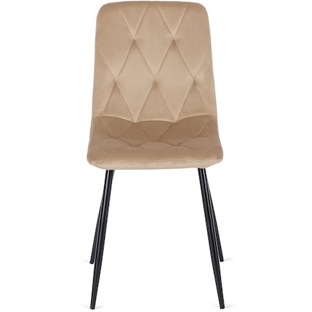 Krzesło Tapicerowane Welurowe Do Jadalni Salonu Kuchenne Loft Beżowe ROBIN